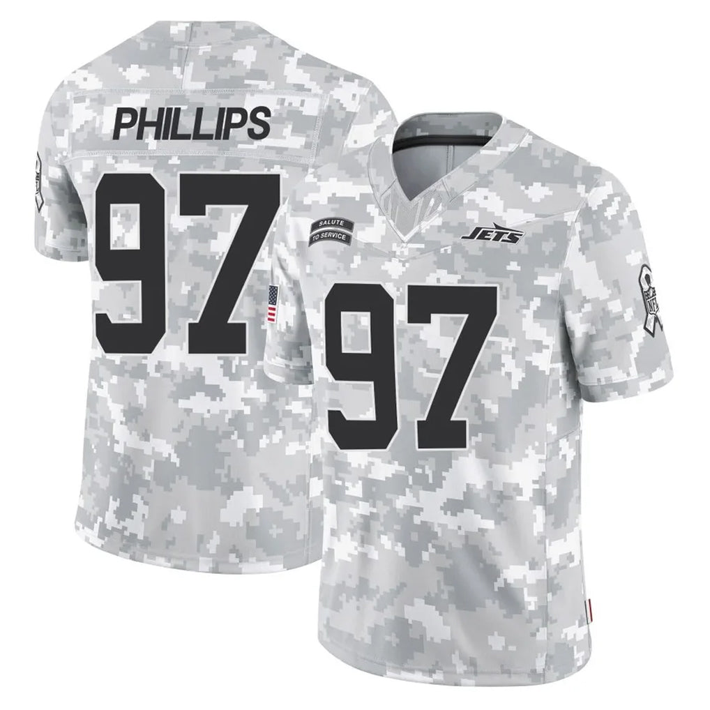 Cooneas NY.Jets #97 Harrison Phillips Player Arctic Camo Salute to Service Limited Game Stitched Jerseys