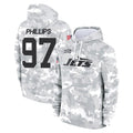 Cooneas NY.Jets #97 Harrison Phillips Player Arctic Camo Salute to Service Pullover Hoodies Limited Game Stitched Jerseys