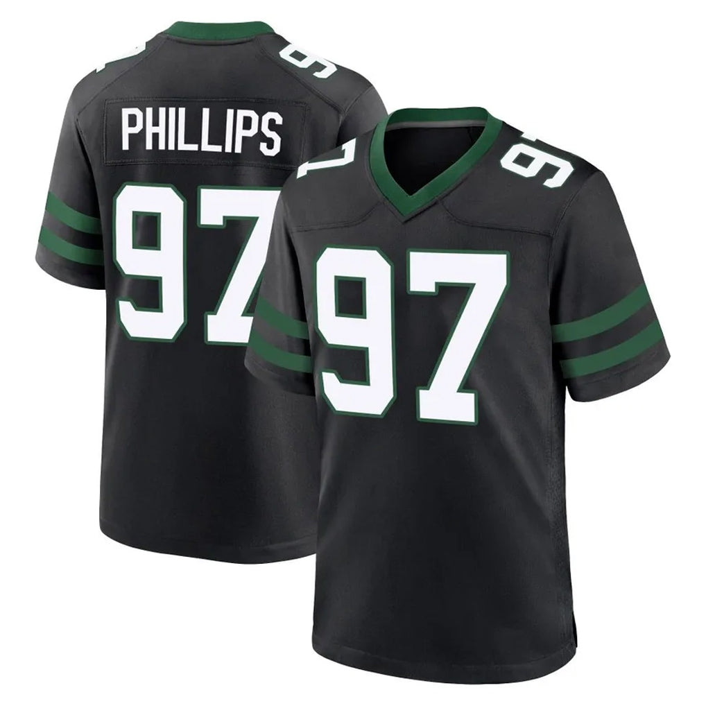 Cooneas NY.Jets #97 Harrison Phillips Player Black Legacy Home Game Stitched Jerseys