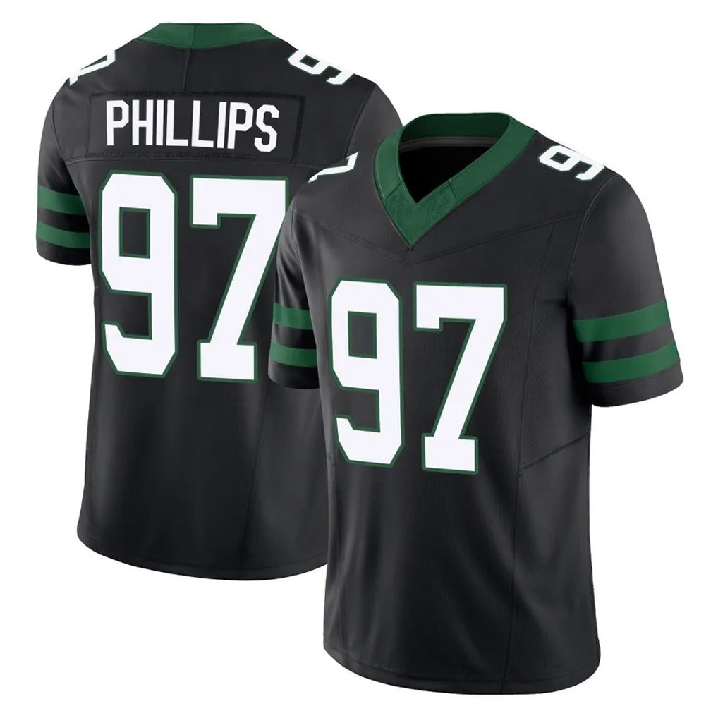 Cooneas NY.Jets #97 Harrison Phillips Player Black Limited Legacy Vapor F.U.S.E. Home Game Stitched Jerseys