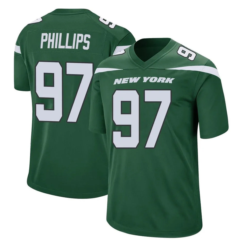 Cooneas NY.Jets #97 Harrison Phillips Player Green Home Game Stitched Jerseys