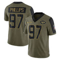 Cooneas NY.Jets #97 Harrison Phillips Player Olive Salute To Service Limited Game Stitched Jerseys