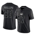 Cooneas NY.Jets #97 Harrison Phillips Player Stealth Black Limited Reflective Home Game Stitched Jerseys