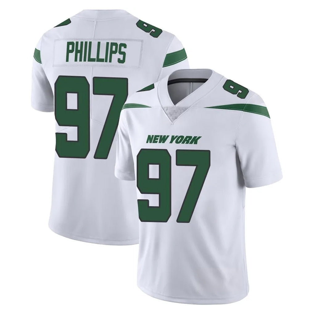 Cooneas NY.Jets #97 Harrison Phillips Player White Spotlight Limited Vapor Home Game Stitched Jerseys