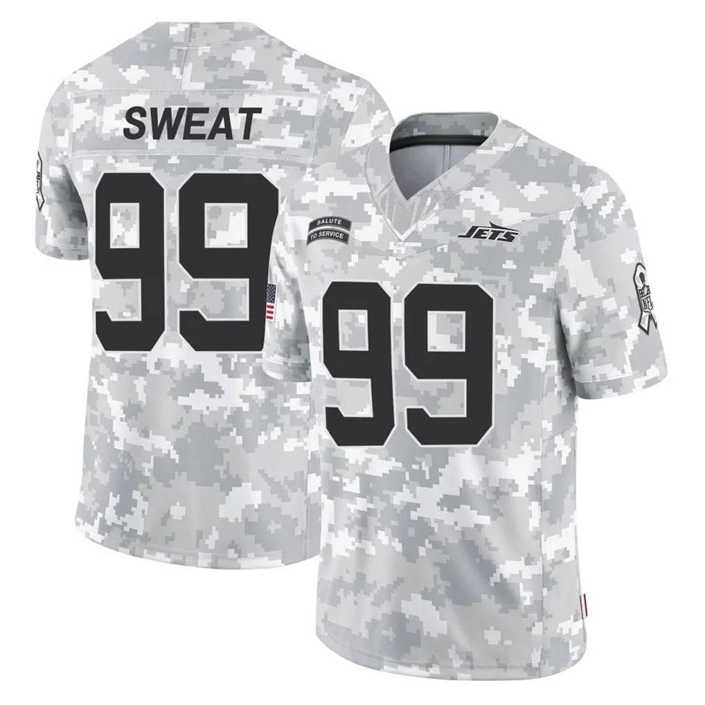 Cooneas NY.Jets #99 T'Vondre Sweat Player Arctic Camo Salute to Service Limited Game Stitched Jerseys