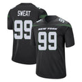Cooneas NY.Jets #99 T'Vondre Sweat Player Stealth Black Home Game Stitched Jerseys