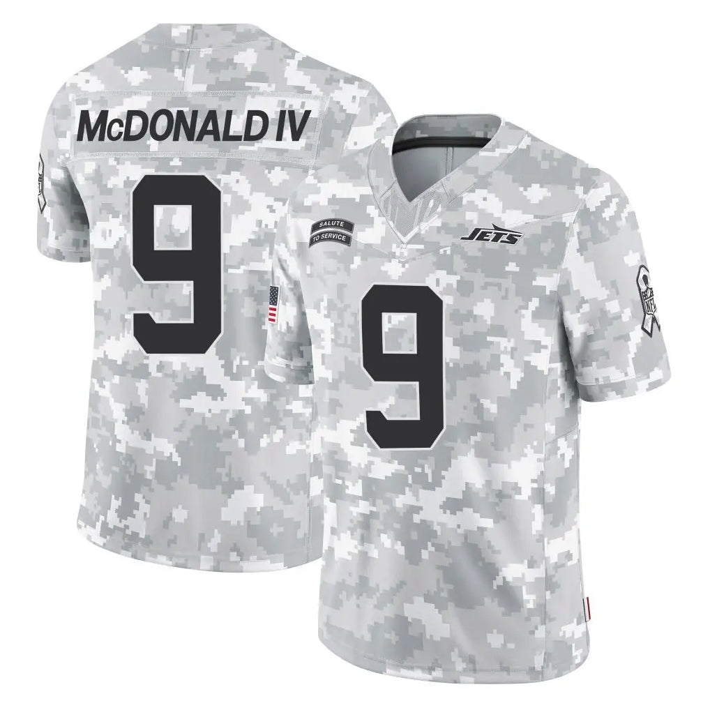 Cooneas NY.Jets #9 Will McDonald IV Player Arctic Camo Salute to Service Limited Game Stitched Jerseys