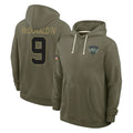 Cooneas NY.Jets #9 Will McDonald IV Player Olive Salute to Service Pullover Hoodies Limited Stitched Jerseys