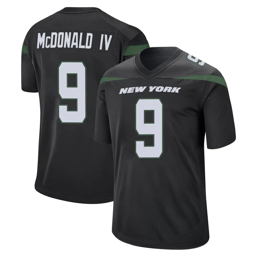 Cooneas NY.Jets #9 Will McDonald IV Player Stealth Black Home Game Stitched Jerseys