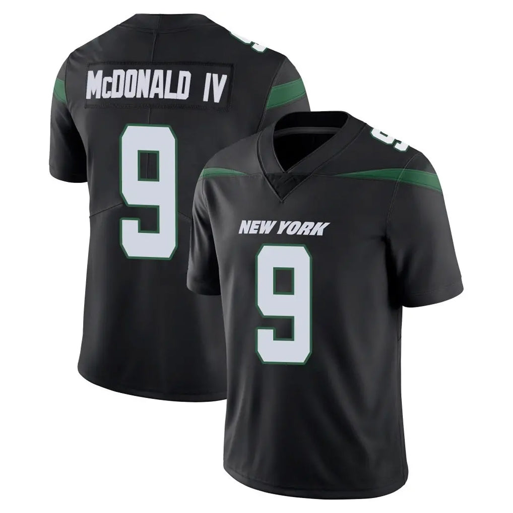 Cooneas NY.Jets #9 Will McDonald IV Player Stealth Black Limited Vapor Home Game Stitched Jerseys