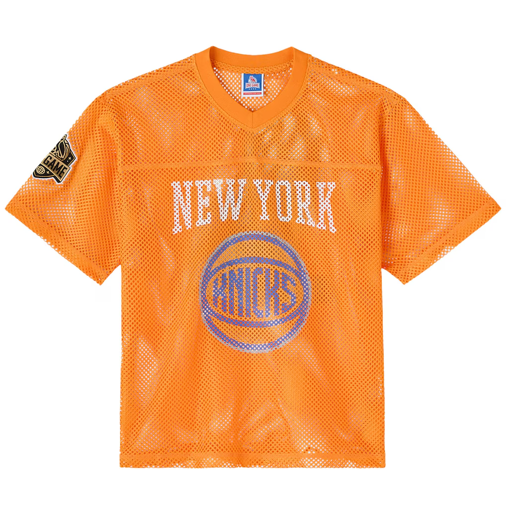Cooneas NY.Knicks OVO x  Orange Mesh Football Fashion Jerseys