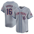 Cooneas NY.Mets #16 Dwight Gooden Player Gray Road Limited Home Stitched Jerseys