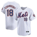 Cooneas NY.Mets #18 Darryl Strawberry Player White Home Limited Stitched Jerseys
