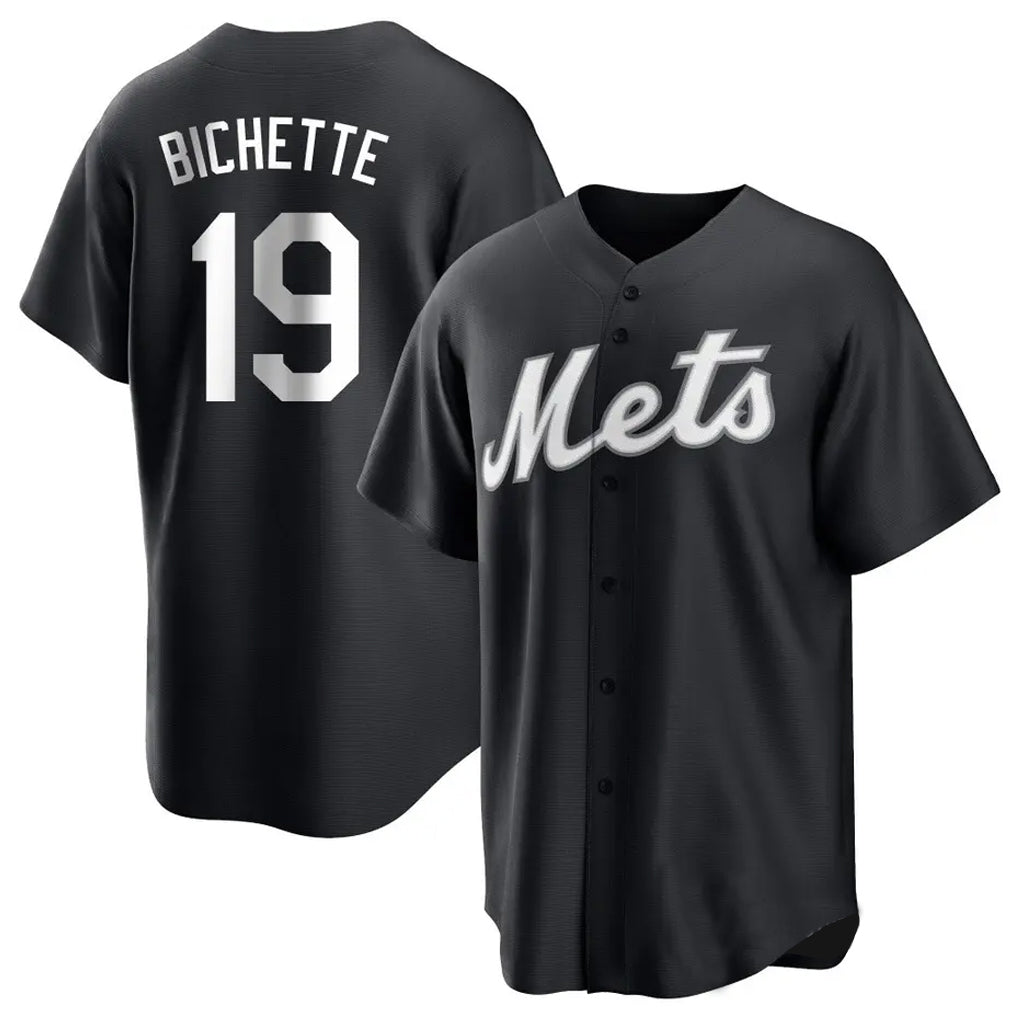 Cooneas NY.Mets #19 Bo Bichette Player Black Home Game Stitched Jerseys