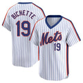 Cooneas NY.Mets #19 Bo Bichette Player White Cooperstown Collection T-shirt Game Stitched Jerseys