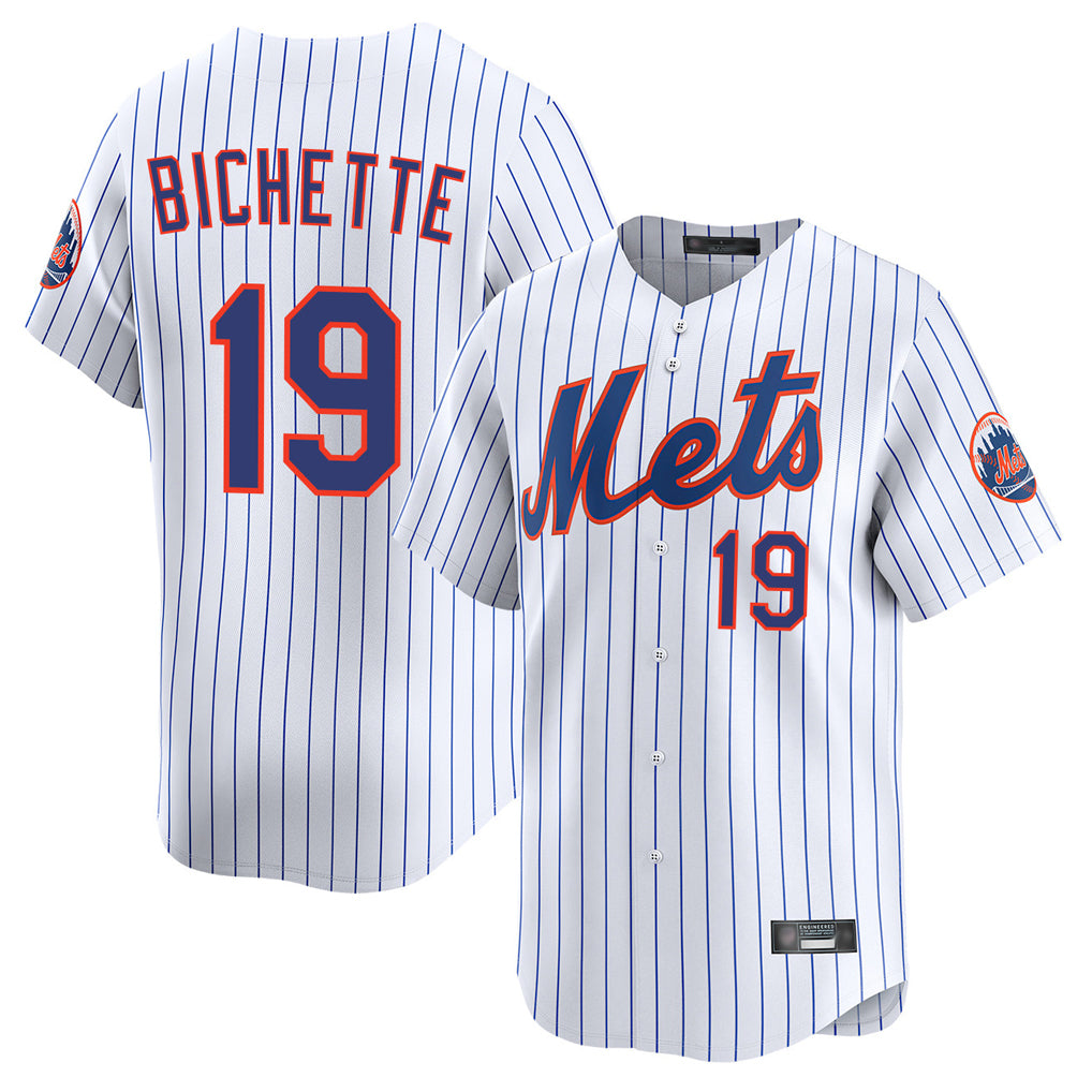 Cooneas NY.Mets #19 Bo Bichette Player White Home Limited Stitched Jerseys