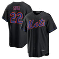 Cooneas NY.Mets #22 Juan Soto Player Black Alternate Home Game Stitched Jerseys