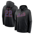 Cooneas NY.Mets #22 Juan Soto Player Black Club Pullover Hoodie Game Stitched Jerseys