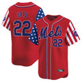 Cooneas NY.Mets #22 Juan Soto Player Red 2025 Independence Day Vapor Premier Limited  Stitched Jerseys