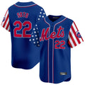 Cooneas NY.Mets #22 Juan Soto Player Royal 2025 Independence Day Vapor Premier Limited  Stitched Jerseys