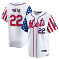 Cooneas NY.Mets #22 Juan Soto Player White 2025 Independence Day Vapor Premier Limited  Stitched Jerseys