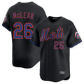 Cooneas NY.Mets #26 Nolan McLean Player Black Alternate Home Limited Stitched Jerseys