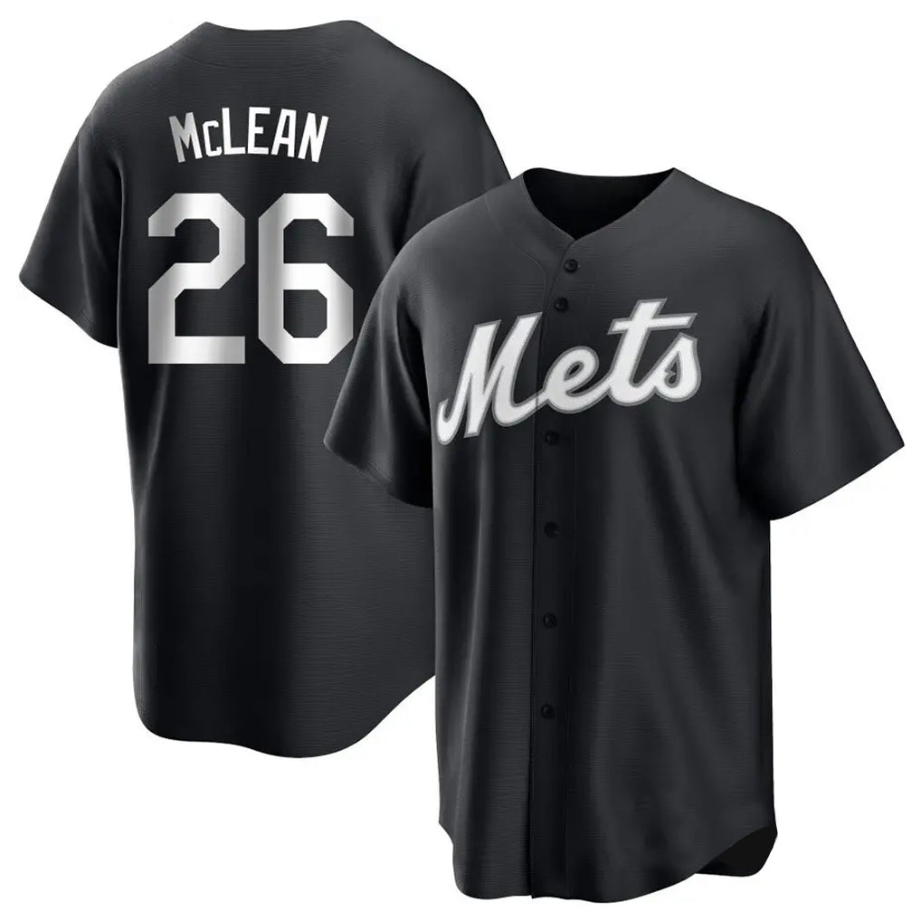 Cooneas NY.Mets #26 Nolan McLean Player Black Home Game Stitched Jerseys