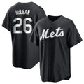Cooneas NY.Mets #26 Nolan McLean Player Black Home Game Stitched Jerseys