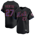 Cooneas NY.Mets #27 Mark Vientos Player Black Alternate Home Limited Stitched Jerseys
