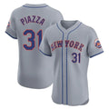 Cooneas NY.Mets #31 Mike Piazza Player Gray Road Limited Elite Home Stitched Jerseys