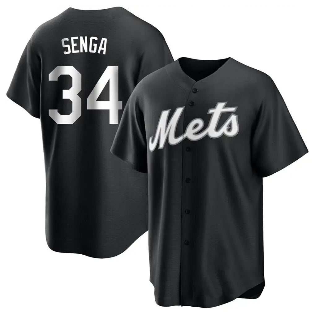 Cooneas NY.Mets #34 Kodai Senga Player Black Home Game Stitched Jerseys