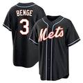 Cooneas NY.Mets #3 Carson Benge Player Black Fashion Out Game Stitched Jerseys