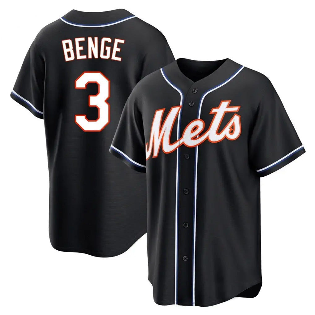 Cooneas NY.Mets #3 Carson Benge Player Black Fashion Out Game Stitched Jerseys