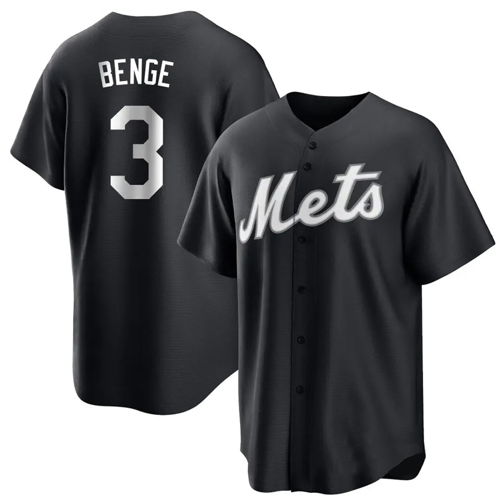 Cooneas NY.Mets #3 Carson Benge Player Black Home Game Stitched Jerseys