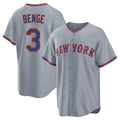Cooneas NY.Mets #3 Carson Benge Player Gray Road Home Game Stitched Jerseys