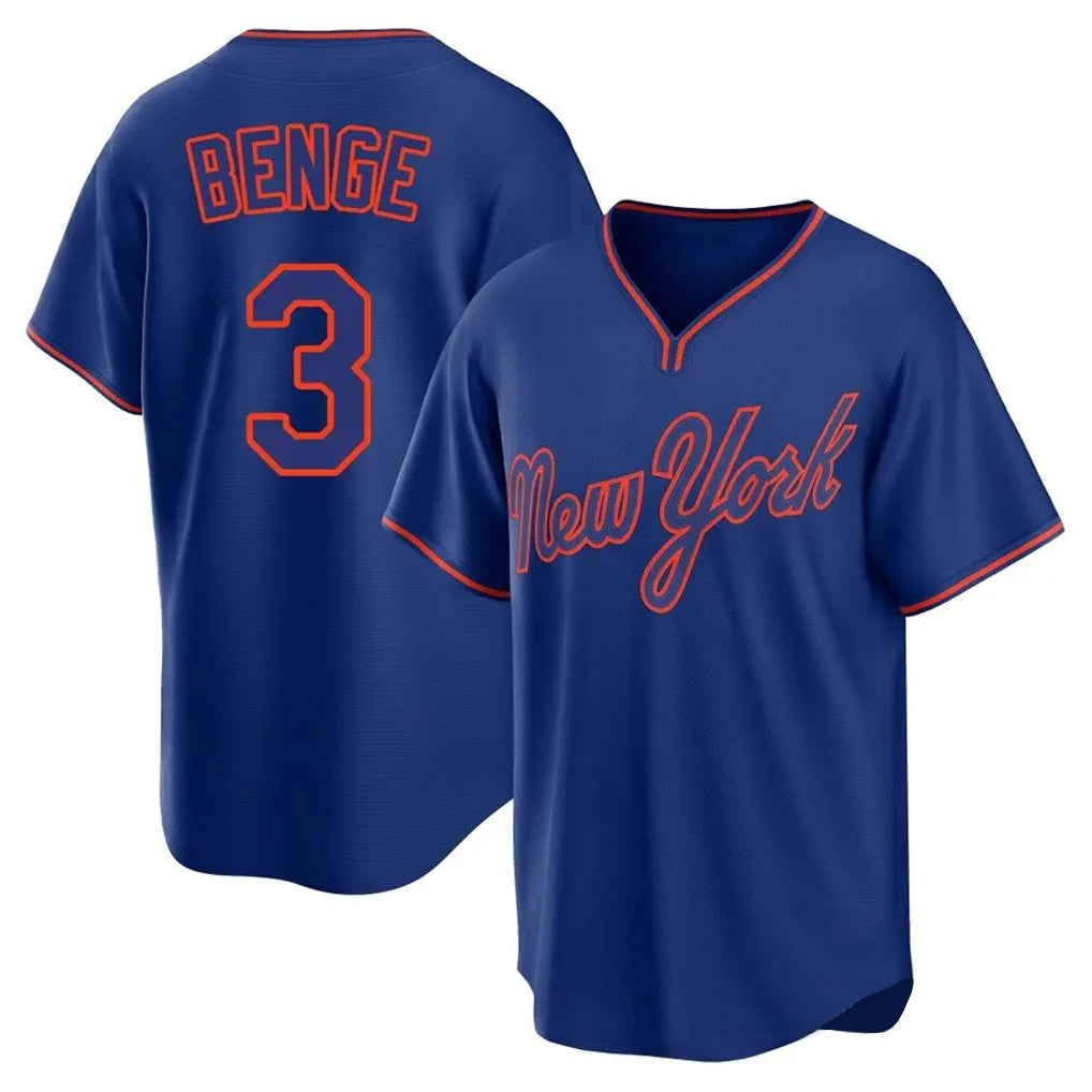 Cooneas NY.Mets #3 Carson Benge Player Royal T-shirt Home Game Stitched Jerseys