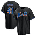 Cooneas NY.Mets #41 Tom Seaver Player Black Replica Home Game Stitched Jerseys