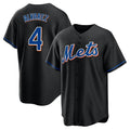 Cooneas NY.Mets #4 Francisco Alvarez Player Black Replica Home Game Stitched Jerseys