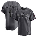 Cooneas NY.Mets #4 Francisco Alvarez Player Gray City Connect Limited Stitched Jerseys