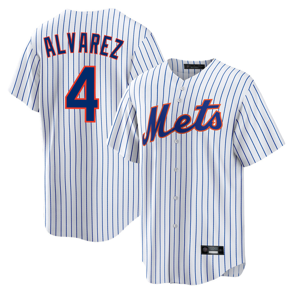 Cooneas NY.Mets #4 Francisco Alvarez Player White Home Game Stitched Jerseys