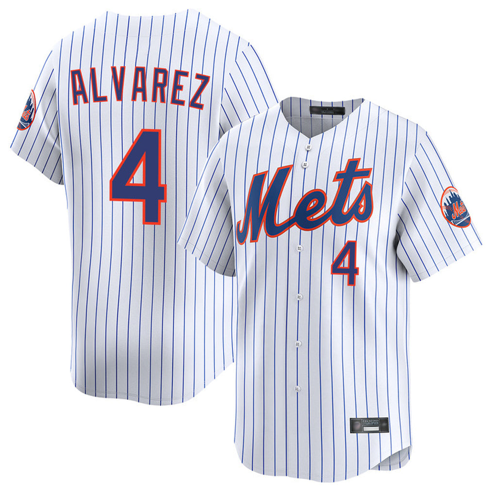 Cooneas NY.Mets #4 Francisco Alvarez Player White Home Replica Stitched Jerseys