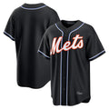 Cooneas NY.Mets Blank Player Fashion Black Out Game Stitched Jerseys