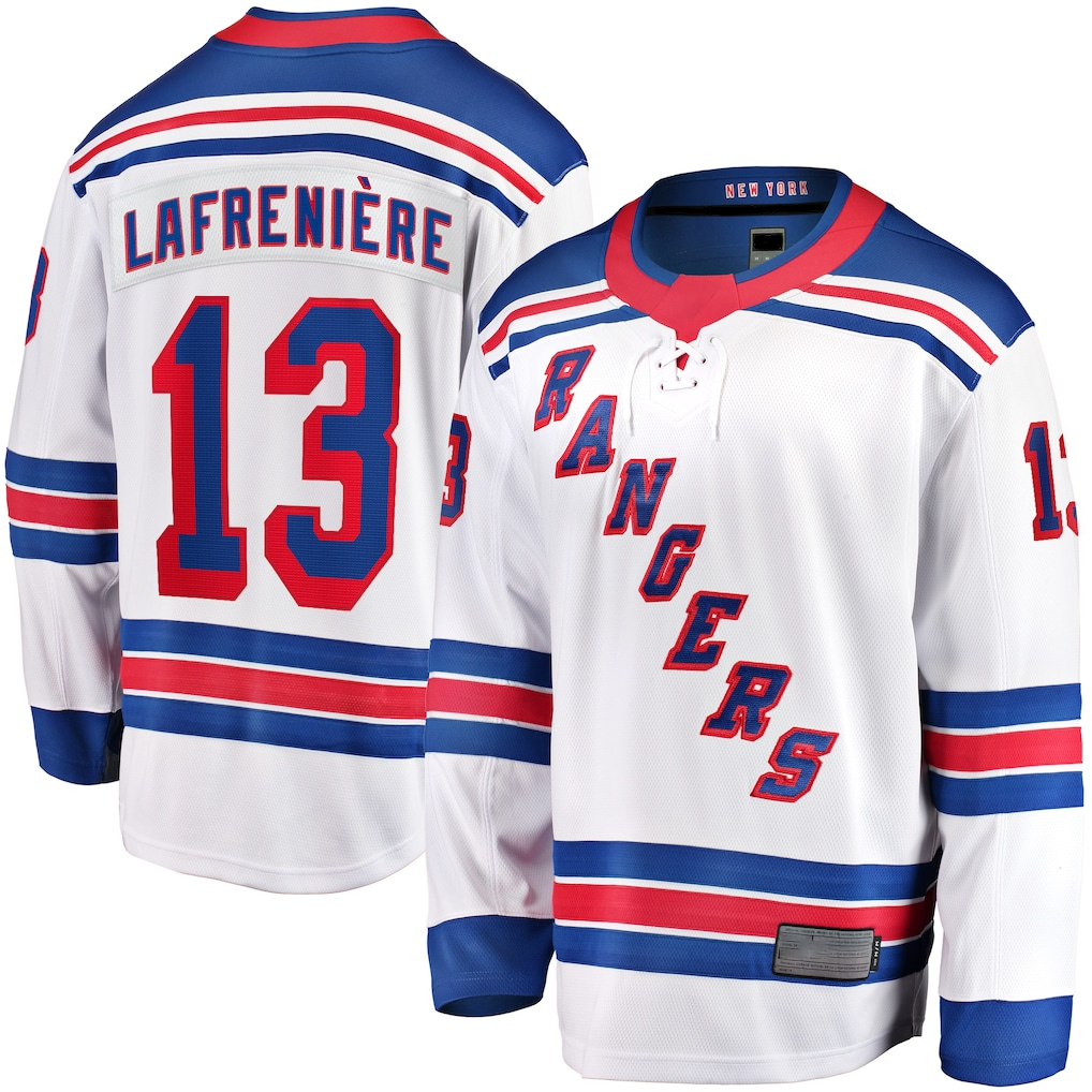 Cooneas NY.Rangers #13 Alexis Lafreniere White Breakaway Jerseys