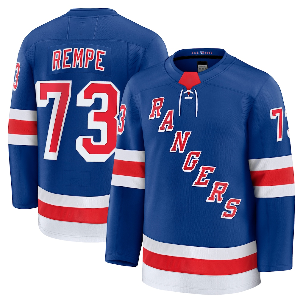 Cooneas NY.Rangers #73 Matt Rempe Blue Home Premium Jerseys