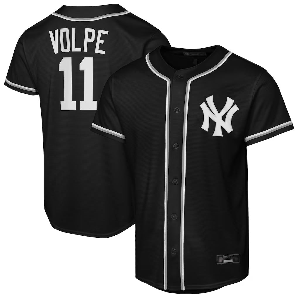 Cooneas NY.Yankees #11 Anthony Volpe Player Black Out Game Stitched Jerseys