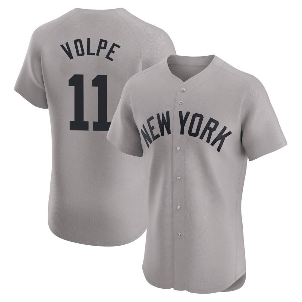 Cooneas NY.Yankees #11 Anthony Volpe Player Gray Limited Elite Home Stitched Jerseys