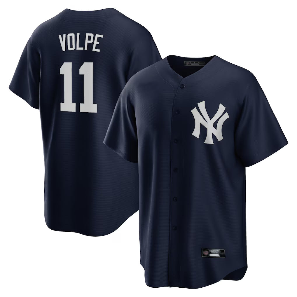 Cooneas NY.Yankees #11 Anthony Volpe Player Navy Game Stitched Jerseys