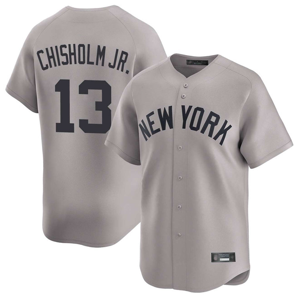 Cooneas NY.Yankees #13 Jazz Chisholm Jr Player Gray Limited Home Stitched Jerseys