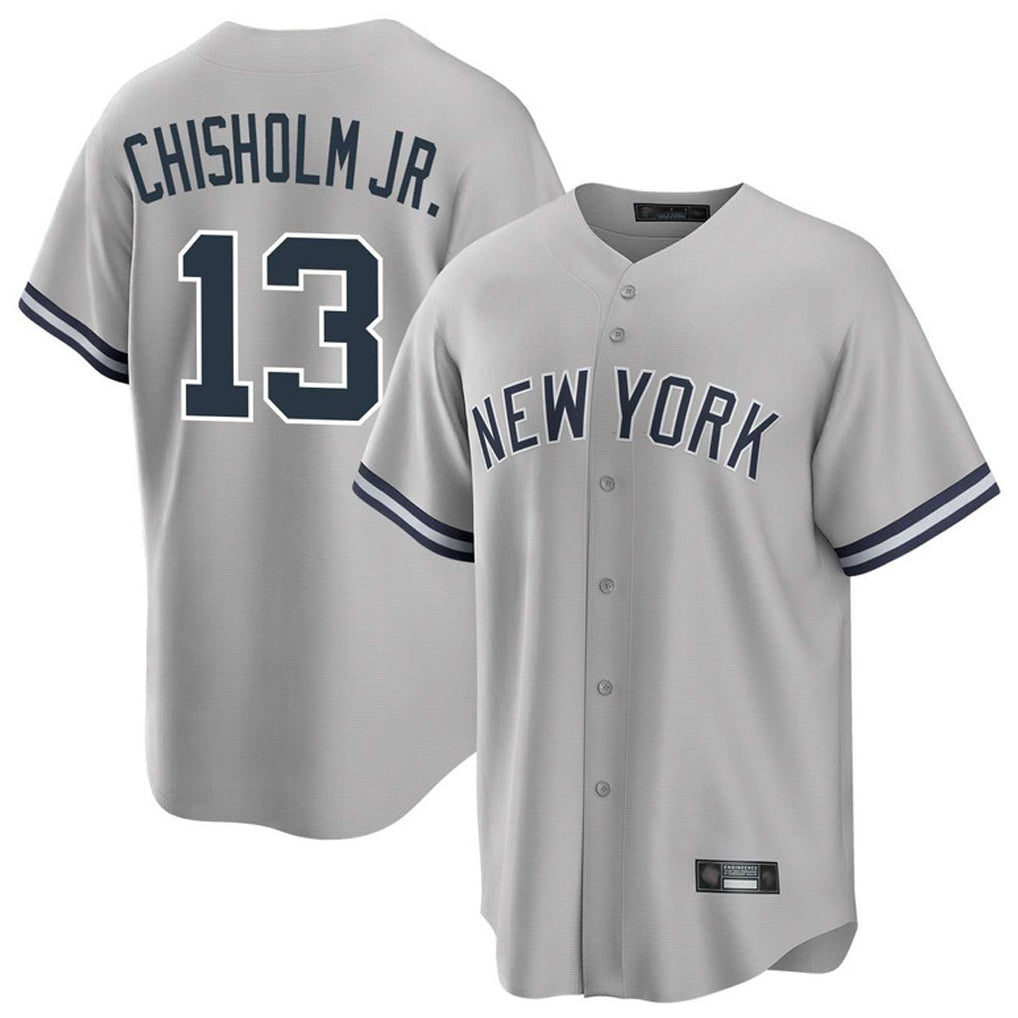 Cooneas NY.Yankees #13 Jazz Chisholm Jr Player Gray Road Game Stitched Jerseys