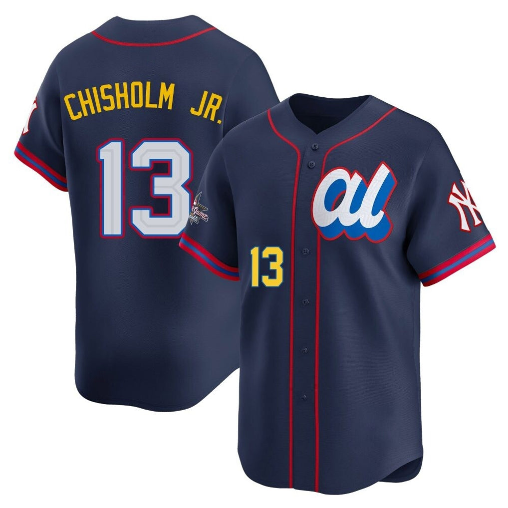 Cooneas NY.Yankees #13 Jazz Chisholm Jr Player Navy All Star Limited Home Stitched Jerseys
